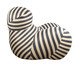 Poltrona com Puff Femminile - Listrada Preta e Bege, multicolor | WestwingNow