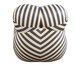 Poltrona com Puff Femminile - Listrada Preta e Bege, multicolor | WestwingNow