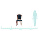 Cadeira Luiz Felipe - Imbuia e Azul, azul | WestwingNow