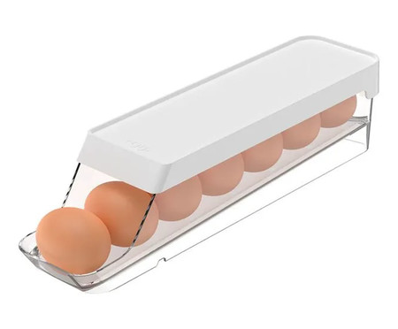Organizador de Ovos Roll Clear Fresh I Branco