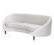 Sofá em Veludo Jayne com Pés em Madeira - Off White, Off White | WestwingNow