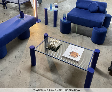 Mesa de Centro Tiago Azul - 95X35X48cm | WestwingNow