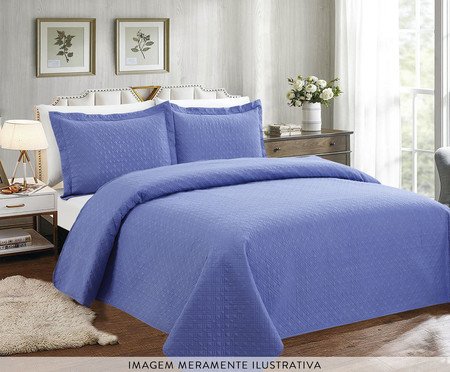 Jogo de Cobre-Leito Ultrassonic Lisa Jeans 230G/M² | Westwing