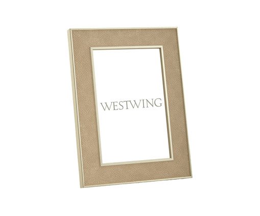 Porta-Retrato em Poliestireno Pequeno Baxter Bege, Bege | WestwingNow