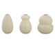 Jogo de Minivasos em Cerâmica Bege, Bege | WestwingNow