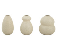 Jogo de Minivasos em Cerâmica Bege | WestwingNow