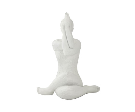 Adorno Decorativo Yoga Cow Face Off White