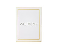 Porta-Retratos Grande em Metal Frank Branco | WestwingNow