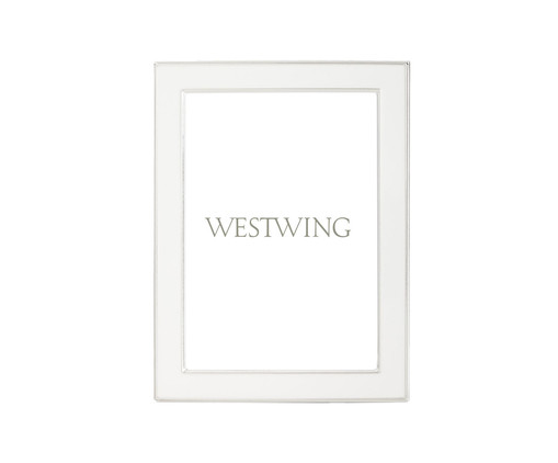 Porta-Retrato Pequeno em Metal Strong Branco, Branco | WestwingNow