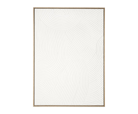 Quadro em Canvas Texturizado Retangular Branco