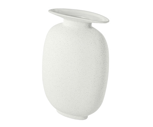 Vaso em Cerâmica Vortex Off White, Off White | WestwingNow