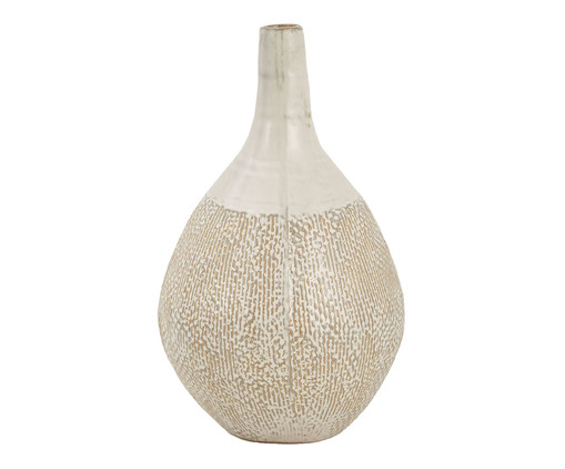 Vaso em Cerâmica Éloquent I Off White, Off White | WestwingNow