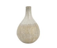 Vaso em Cerâmica Éloquent Menor Off White | WestwingNow