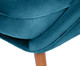 Poltrona Belle em Veludo - Azul Pavão e Natural, Azul ,Natural | WestwingNow
