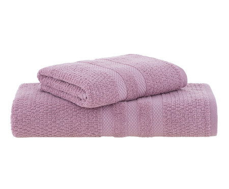 Jogo de Toalha de Banho Gigante Vanilla Extra Soft com Cinta Rosa