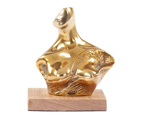 Adorno Busto em Alumínio Dourado, gold | WestwingNow