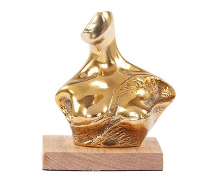 Adorno Busto em Alumínio Dourado