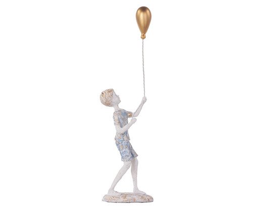 Adorno Boy Ballon Esfumaçado Balão Dourado, gold | WestwingNow