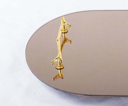 Bandeja Basic Oval Espelhada Dourado | Westwing
