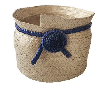 Cachepot Palha Natural Corda Azul | Westwing