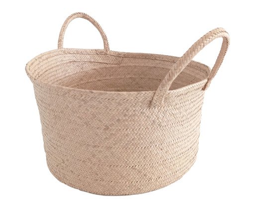 Cesto Redondo em Palha Natural, Natural | WestwingNow