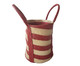 Cachepot Palha Listrado Vermelho, Natural | WestwingNow