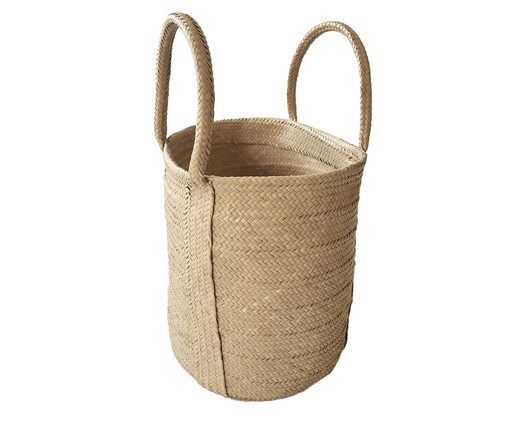 Cachepot Palha Listrado Natural, Natural | WestwingNow