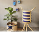 Cachepot Palha Listrado Azul, Natural | WestwingNow