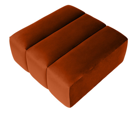 Modulo pufe sofá bud em Veludo - Acobreado | WestwingNow