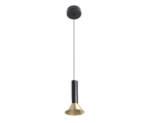 Pendente Led Zoom Preto e Dourado Escovado Bivolt, gold | WestwingNow