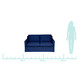Sofá Trancoso em Sarja - Marinho, Azul | WestwingNow