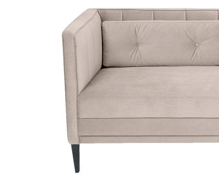Sofá Day Bed Bergamo em Veludo - Cru | Westwing