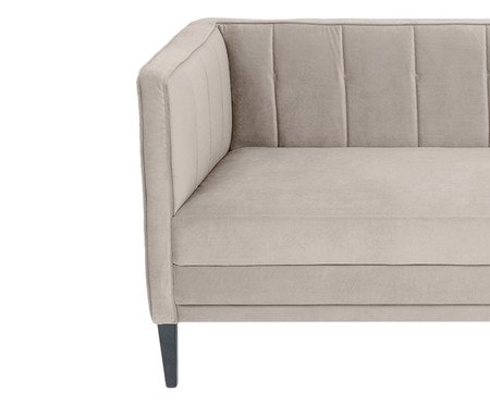 Sofá Day Bed Bergamo em Veludo - Cru | Westwing