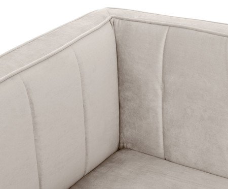 Sofá Day Bed Bergamo em Veludo - Cru | Westwing