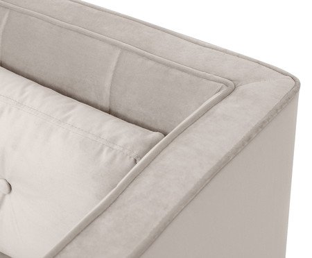 Sofá Day Bed Bergamo em Veludo - Cru | Westwing