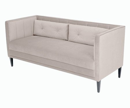 Sofá Day Bed Bergamo em Veludo - Cru | Westwing