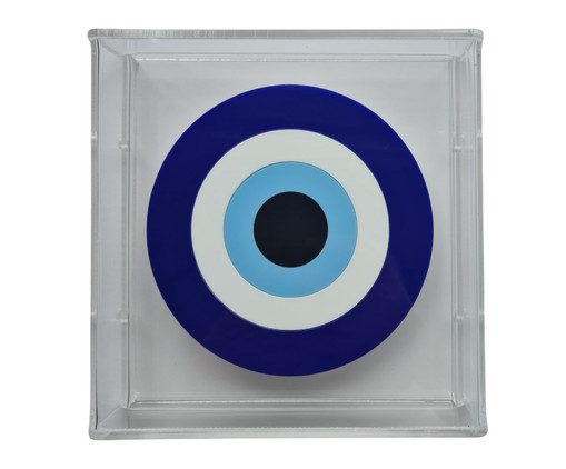 Quadro em Caixa Acrílica Olho Grego Azul, Azul | WestwingNow