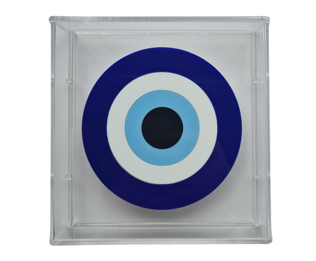 Quadro em Caixa Acrílica Olho Grego Azul