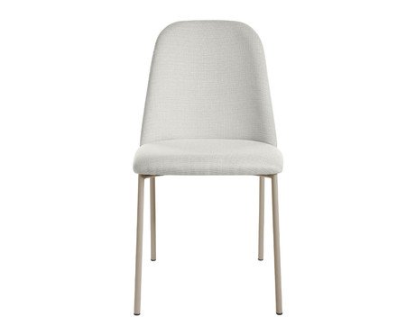 Conjunto de Cadeiras Lucille - Off-White e Champanhe | WestwingNow