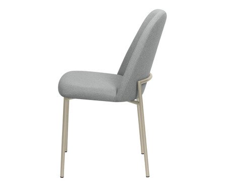 Conjunto de Cadeiras Lucille - Cinza Stone e Champanhe | WestwingNow