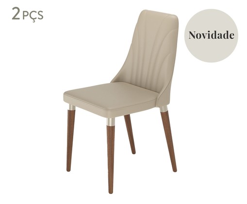 Conjunto de Cadeiras Loren - Bege e Champanhe, beige | WestwingNow