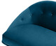 Sofá Belle em Veludo - Azul Pavão e Natural, Azul, Natural | WestwingNow