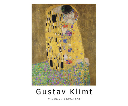 Quebra-Cabeça Museus 216 Peças - The Kiss Gustav Klimt