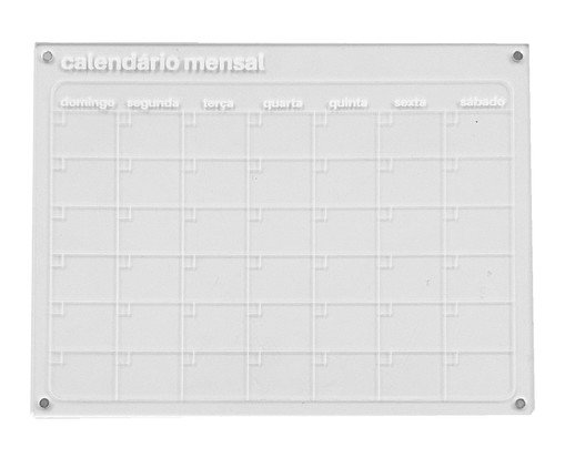 Calendário Geladeira Mensal Transparente, transparent | WestwingNow