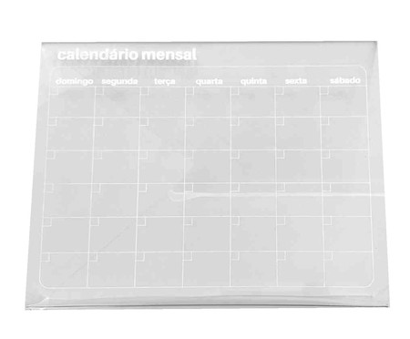 Calendário de Mesa Mensal Transparente