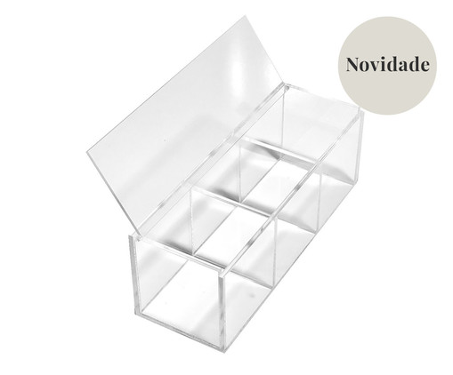 Organizador Multiuso com 03 Compartimentos Transparente, transparent | WestwingNow