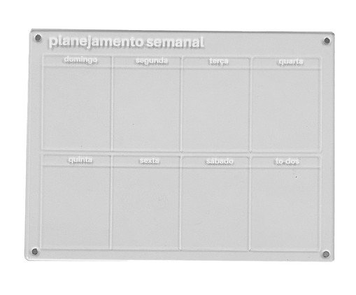 Calendário Geladeira Semanal Transparente, transparent | WestwingNow