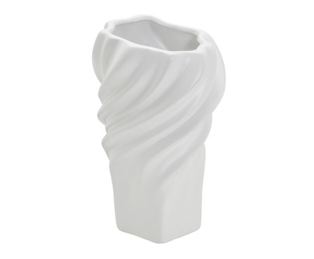 Vaso Decorativo em Cerâmica Branco