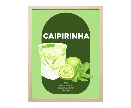 Quadro Cozinha Drink Caipirinha Pinus