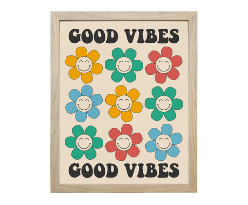 Quadro Teen Good Vibes Oak, Madeira | WestwingNow